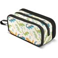 thumbnail image 1 of wonima02 Cute Crocodile Leaf Polka Dot Large Capacity Pencil Case Pouch Stationery Pen Bag Holder Box Organizer for Office College School Students Teens, 1 of 1