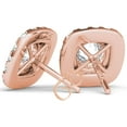 thumbnail image 3 of 3/4 Carat T.W. Diamond 10kt Rose Gold Double-Halo Stud Earrings, 3 of 5