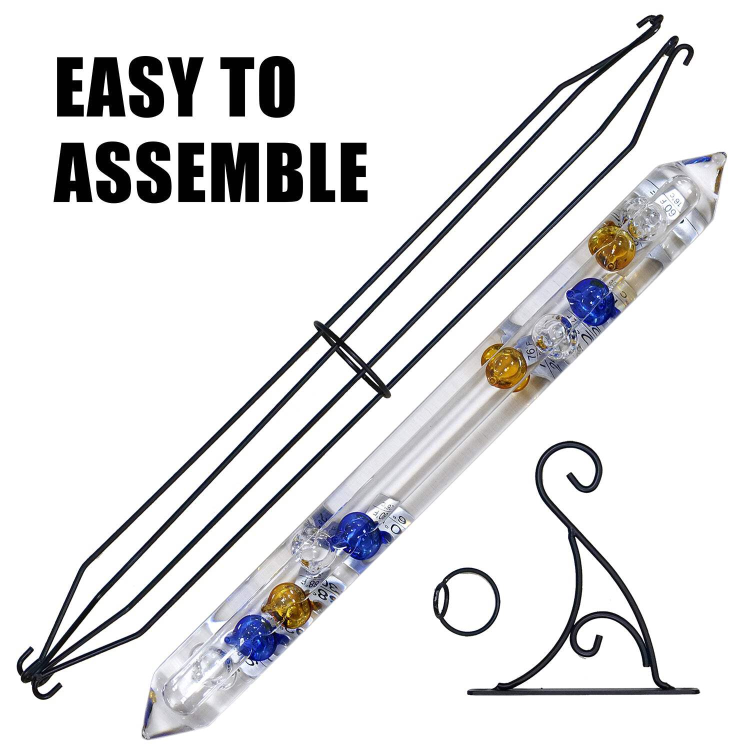 Outdoor Hanging (23" Tall) Galileo Thermometer - 2025 Update