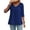 Blue, variant on Women's Spring Summer Casual French Style Embroidered Lace Blouse Bohemian Hollow Out Round Neck Short Sleeve Shirt Fashion Top, Pink L