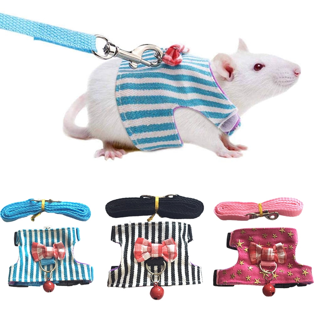 Manunclaims Pet Harness and Leash Set with Bell, Small Animals Traction