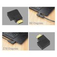 thumbnail image 4 of Pack HDMI Angled Adapter HDMI Coupler 90 and 270 Degree Male to Female Vertical Flat Adapter Support 4K*2K, 3D, Arc Compatible with PS4 PS3, Switch, W, 4 of 5