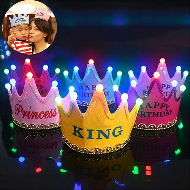 Light up birthday crown deals