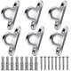 thumbnail image 1 of Gancho de acero inoxidable (6 piezas) - Soporte de pared resistente - Ganchos de metal en forma de U con 2 orificios que soportan hasta 40 kg de peso, ganchos de pared atornillados Capa ator, 1 of 5