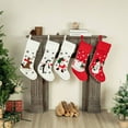 thumbnail image 6 of 5pc Personalized Christmas Stockings- Custom Red & White Festive Stockings for Family, Santa, Snowman, Penguin, Fox & Polar Bear Designs for Fireplace Mantel Decorations, 6 of 6