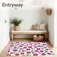 thumbnail image 3 of ODIKA 2'x3' Machine Washable Non-Slip Area Rug, Cushion Cover Enchanted Blossom Stitching Kit High Traffic Rug with Pad, Pink, 634551, 3 of 8
