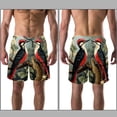 thumbnail image 3 of luoweisi Men's Beach Shorts Quick Dry Swim Trunks with Mesh Lining Woodpecker S, 3 of 5