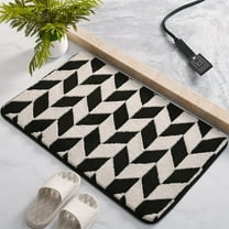 Latrodar Bathroom Water Absorbent Door Mat Quick Dry Entry Mat For Shower Room Solid Color Non Slip Rug For Toilet Entrance Practical&Affordable Black 12x8 Inch Home Gadgets