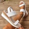 thumbnail image 2 of Women's  Shoes Comfortable Open Toe Elastic Ankle Strap Casual Sandal For Summer Shoes, 2 of 13