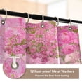 thumbnail image 4 of Shower Curtain and Rug Sets 4pcs Bathroom Sets Includes 12 Free Hooks 66" x 72" Flamingo Love Pink Paradise, 4 of 8