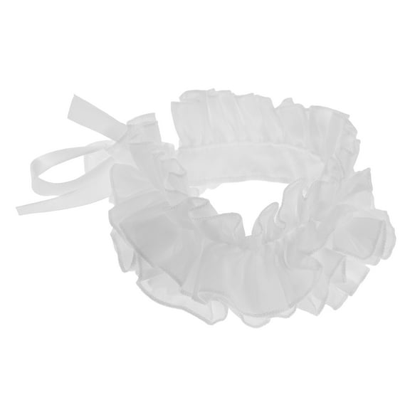 LITINKIMI Ruffled Fake Collar Chiffon Women Decorative Collar 1Set 14.6x3.5x0.8In