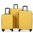 thumbnail image 2 of 3 Piece Luggage Sets ABS Lightweight Suitcase with TSA Lock White, 2 of 5