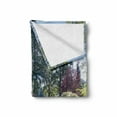 thumbnail image 2 of Nature Soft Flannel Fleece Throw Blanket, Sunny Spring Season Day Pier View in Countryside Rural Cottage Theme Nature Image, Cozy Plush for Indoor and Outdoor Use, 50" x 70", Multicolor, by Ambesonne, 2 of 6