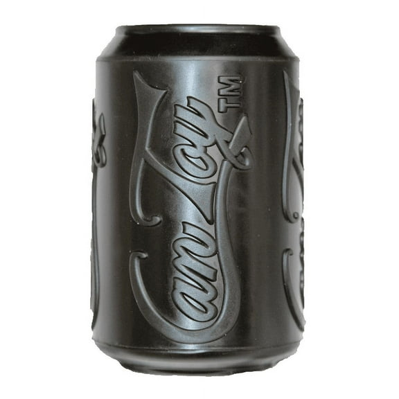 SodaPup - Natural Rubber Soda Can Dog Chew Toy - Treat Dispenser - Slow Feeder - Magnum Compound for the most Aggressive Chewers - Black - Large