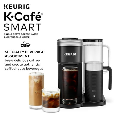 Keurig - K-Cafe SMART Single-Serve Coffee Maker and Latte Machine with WiFi Compatibility - Black