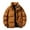 Brown, variant on qolati Mens Quilted Puffer Jacket Winter Warm Windbreaker Lightweight Coat Long Sleeve Zip Up Puffy Jacket Outwear