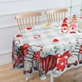 thumbnail image 2 of Valentines Day Tablecloth Oval 60x84 Inch, Valentine Heart Tablecloth Buffalo Plaid Gnome Truck Table Cloth Cover for Dinner Party Wedding Decor, 2 of 6