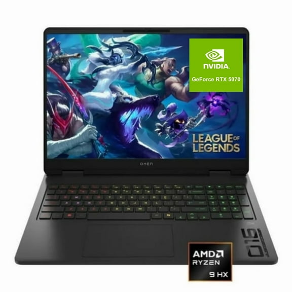 HP Omen 16" WOXGA RTX 5070 Gaming Laptop, AMD Ryzen 9 8940HX, 32GB DDR5 RAM, 1TB SSD, Wi-Fi 6,Backlit Keyboard, Windows 11 Pro, Shadow Black