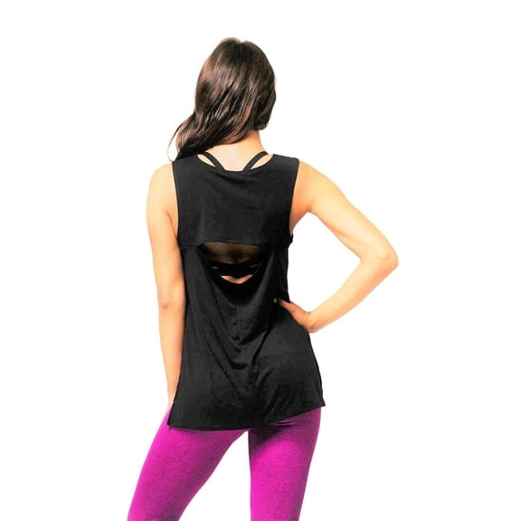 Onzie Hot Yoga Open Back Top 3059 Black