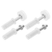 WRISTBIQUE 4-Piece White Bi-Fold Closet Door Hardware Kit with Enhanced Load Bearing Folding Door Components