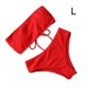 thumbnail image 5 of Toystoory Traje de baño dividido para mujer, traje de baño acolchado de poliéster para verano, traje de baño para vacaciones, traje de playa sencillo a Traje de baño Rojo L Toystoory OD021066-09, 5 of 6