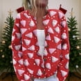 thumbnail image 2 of WTOBBY Women's Christmas Print Knit Cardigan, Long Sleeve Pullover with Festive Designs, Cozy for Holiday Parties and Winter Wear,Vermilion XL, 2 of 6