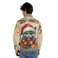 thumbnail image 5 of Merry Christmas Santa British Shorthair Scarf Twinkling Lights Xmas Holiday All Over Print 3D Baseball Jacket Cat Lover Kitten Owner Gifts Bomber Jacket Softball - 00022, 5 of 6