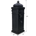 thumbnail image 2 of Large Capacity Outdoor Mailbox, Rainproof Floorstanding Letter Box Statue for Garden, Residential Use, Black, 2 of 9