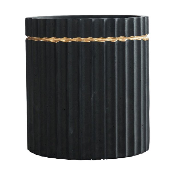 Moyic Free Roots System Plant Plant Potted Plants - Pared de lavabo transpirable de hormigón resistente con Jardín y Patio negro 10cm