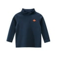 thumbnail image 2 of Swuxness Toddler Casual Long Sleeve T-shirts, Toddler Fall Tops, Kids Print High Neck Loose Base Layer Top for Boys and Girls Blue, 3-4 Years, 2 of 3
