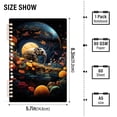 thumbnail image 3 of Elephant Flowers and Moon Butterflies Ring Binder Notebook Journey Note Diary College Ruled Spiral Notebook Study Loose Leaf Paper A5 60 Pages, 3 of 8