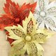 thumbnail image 5 of Ounissouiy Brillo colgante de Navidad para exteriores, flores artificiales decorativas para el hogar, lavable portátil, simulación de flores brillantes Kits de decoración para fiestas Rojo Ounissouiy HA069949-02, 5 of 6