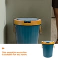 thumbnail image 3 of Raindrops Trash Can with Lid Blue PP Simple and Practical 1Pcs, 3 of 8