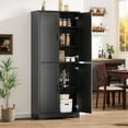 thumbnail image 2 of Huisuilinss 70" Kitchen Pantry Cabinet,Freestanding Storage Cabinets, Tall Food Pantry with Doors and Adjustable Shelves, Utility Floor Cabinet Food Pantry Cabinet for Kitchen Dining Room Living Room, 2 of 8