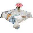 thumbnail image 2 of Blue Pumpkin Table Cloth Waterproof Tablecloths, Orange White Thanksgiving Autumn Eucalyptus Tablecloth Dining Table Cover for Kitchen Party Tabletop Outdoor, Square Tablecloth 54x54 Inch, 2 of 9