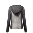 thumbnail image 2 of FashionOutfit Women's Super Cute Contrast Lace Back Crop Fit Hoodie, 2 of 3