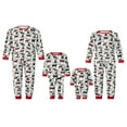 thumbnail image 1 of Pyjamas de Noël Assortis pour la Famille Imprimé Arbre Pyjamas de Vacances Vêtements de Nuit à Manches Longues Ensemble de Pyjamas, 1 of 7