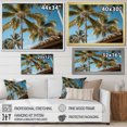 thumbnail image 4 of Designart "Palm Trees landscape II" Floral Floater Framed Wall Art Print, 4 of 7