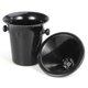 thumbnail image 2 of Black Wine Tasting Spittoon, Plastic Dump Bucket with Double Handles and Ice Compartment, 2 of 3