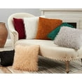 thumbnail image 3 of Fennco Styles Modern Shaggy Shimmer Decorative Throw Pillow 18" W x 18" L - Platinum Soft Textured Cushion for Home, Couch, Living Room, Bedroom, Office Décor and Everyday Use, 3 of 3