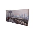 thumbnail image 1 of Pont de Brooklyn avec Passantsby - Toile 24"x48 Pouces - Impression à la Demande, 1 of 5