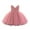 Pink, variant on Tulle Part1 Dress for Toddler Girls Sleeveless V Back Bowknot Bridesmaid Gowns Baby Elegant Pageant Frocks