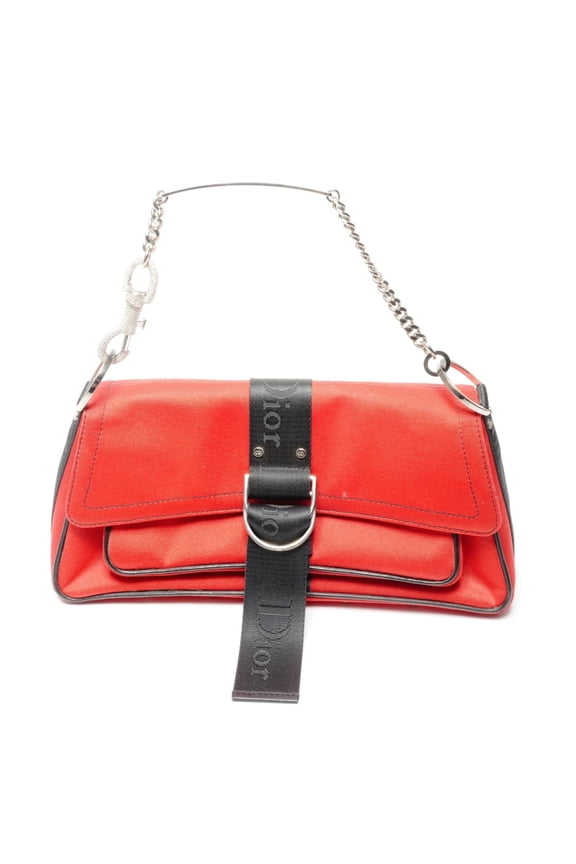 Pre-Owned Christian Dior Hardcore Canvas Galliano-era Shoulder Bag in Red