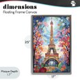 thumbnail image 4 of Stupell Industries Modern Eiffel Tower Nighttime Bloom Gray Floating Frame Canvas Art, 17 x 25, by Creative Studio, 4 of 8