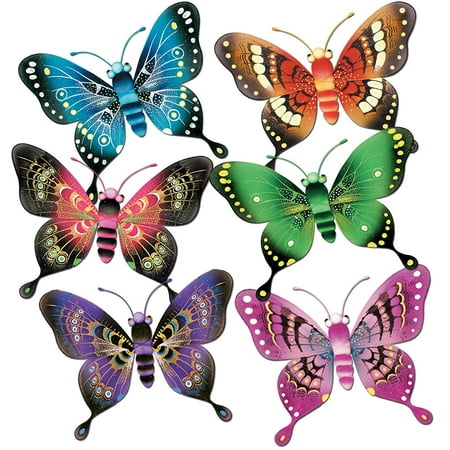 Beistle 5" Majestic Butterflies; Assorted 12/Pack 50720