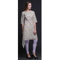 thumbnail image 3 of Bimba Hauts Imprimés Floraux Bouquet Violet & Roses pour Femmes Kurti Asymétrique Robe d'Été pour Filles TG, 3 of 6