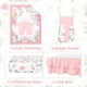 thumbnail image 4 of Juego de ropa de cama para cuna TANOFAR Floral Castle de 4 piezas para bebés y niñas, 4 of 7