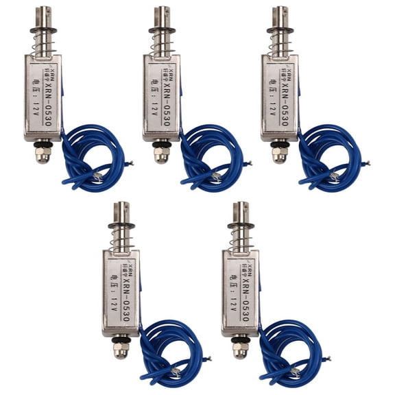 5X Solenoid Electric Solenoid Type Push / Pull 10 mm DC 12 V 2.1 Kg Force