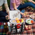 thumbnail image 5 of FORMRS Insulated Cooler Bag 24 Cans Capacity Soft Leakproof Lunch Box with Side Pockets, Black Streets, 5 of 7