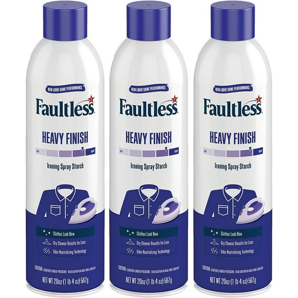 Faultless Heavy Spray Starch 20 oz Cans 3 Pack